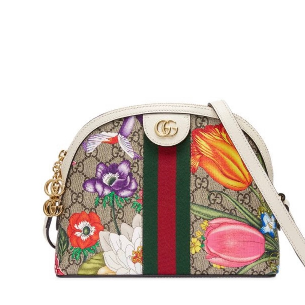 Gucci Ophidia Flora Beige Shoulder Bag - Picture 1 of 7